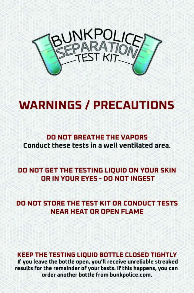 Skylab Separation Test Kit Basics Bunk Police