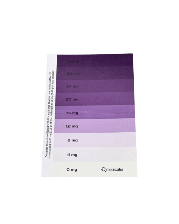 MDMA QTest Kit color guide