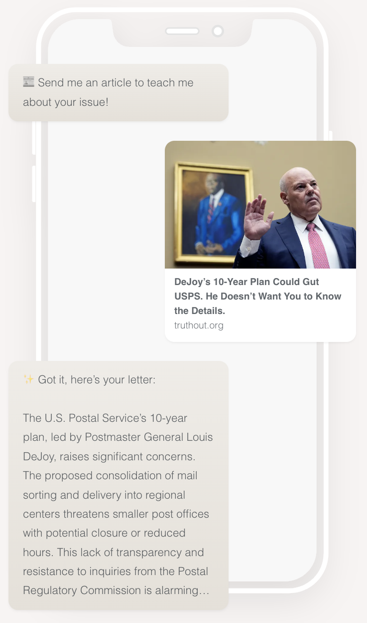 Write Letters with AI Using Resistbot