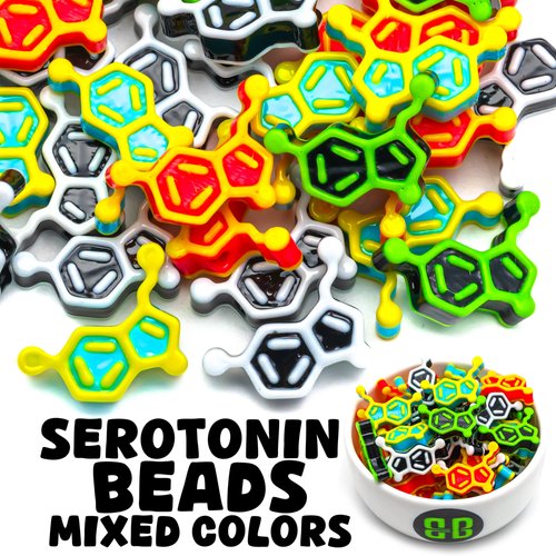 Serotonin Molecule Beads